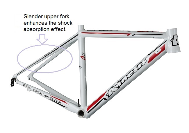 Alloy 7046 Road Bike Frame Inner Cables Routing With Half Carbon Fiber Fork