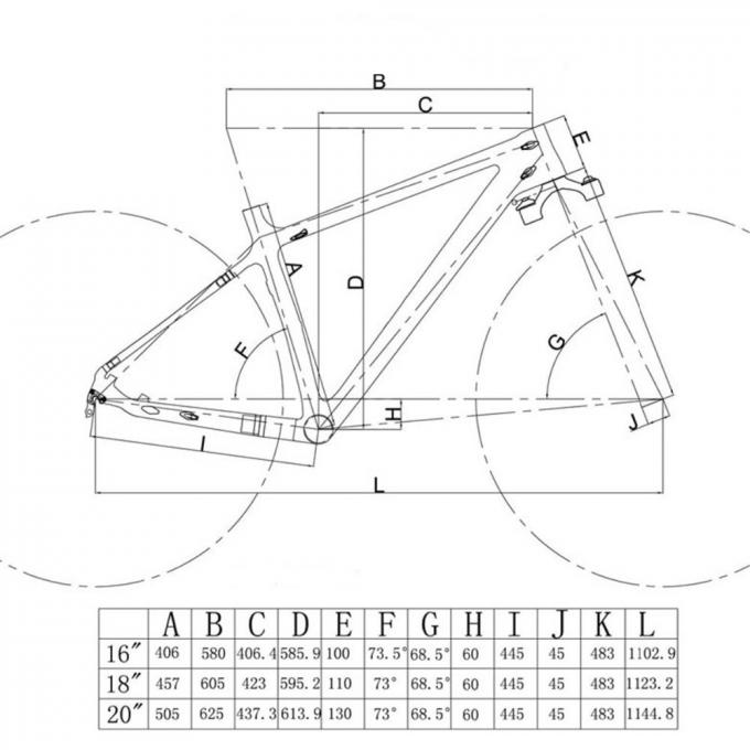 Lightweight Fat Tire Bike Frame , Carbon Fat Frame Internal Cable Routing