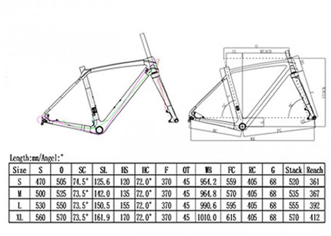 Lightweight Carbon Bike Frame Disc Brake With Customized Painting Design