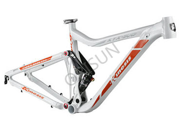 China 29er White Bike Frame Internal Cable Routing , Bike Frame Parts Tapered Headset supplier