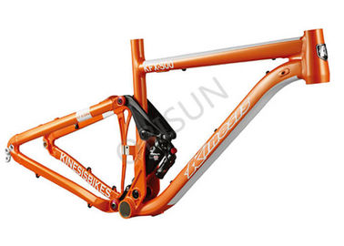 China Aluminum Orange Trail Bike Frame Full Suspension Lightweight Structure supplier