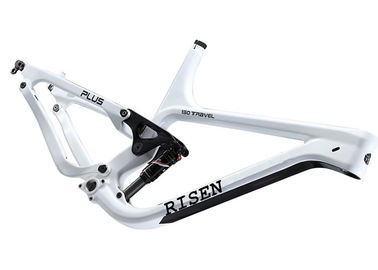 China White Carbon Fiber Full Sus Bike Frame , 27.5er Plus Full Suspension Mtb Frame supplier