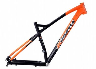 China Cold Forged Aluminum Mtb Hardtail Frame Orange Color 148 X 12 Dropout supplier