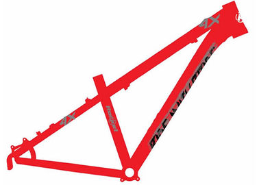 China 26er Dirt Jump 4x Bike Frame Red Color Aluminum Alloy 6061 Customized Painting supplier