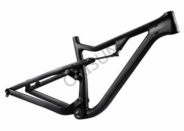 China Full Suspension Carbon Fat Bike Frame 120mm Travel XC / Trail Riding Style supplier