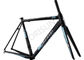 China Lightweight Scandium Bike Frame , Black / Orange Full Carbon Road Bike Frame exporter