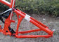 Aluminum Orange Trail Bike Frame Full Suspension Lightweight Structure supplier