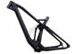 Black Full Suspension Carbon Bike Frame 29er Lightweight Trail Riding Style supplier