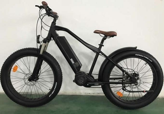 26er Aluminum Electric Fat Bike , Mid - Drive Black 1000w Electric Bike