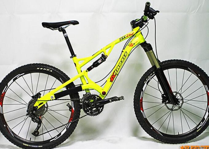 26er Trail Mountain Full Suspension Bike Frame Aluminum Alloy 124mm Travel