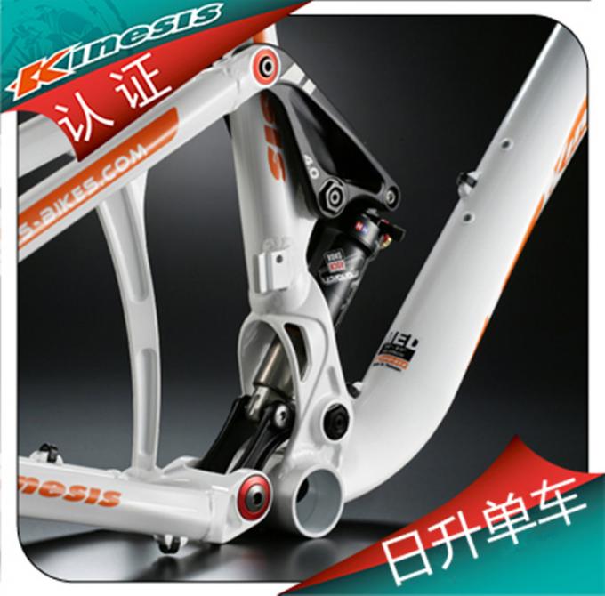 29er White Bike Frame Internal Cable Routing , Bike Frame Parts Tapered Headset