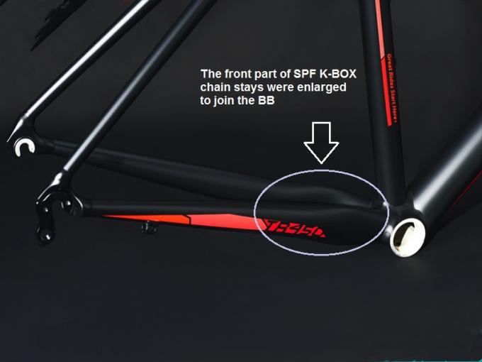 Alloy 7046 Road Bike Frame Inner Cables Routing With Half Carbon Fiber Fork
