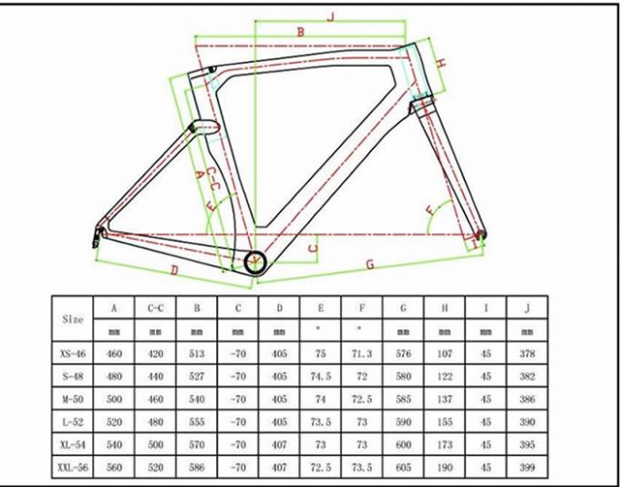 Aerodynamic Racing Carbon Bike Frame Black Color Matt / Golossy Finish