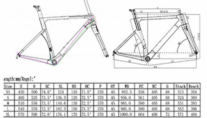 700c Road Racing Aerodynamic Bike Frame Internal Cable Routing Superlight 950g