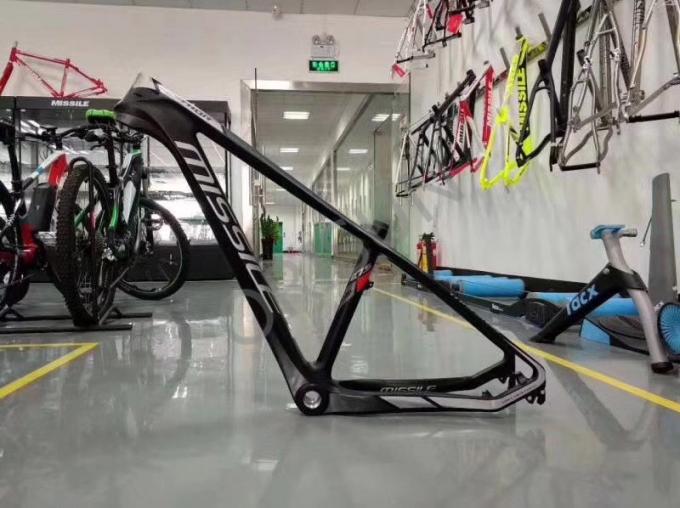 Matte Black Hardtail Carbon Bike Frame 142 X 12 Mm Thru - Axle Dropout