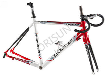 China Aluminium 700C Road Racing Bike Frame With Carbon Fiber Rear Upper Fork supplier