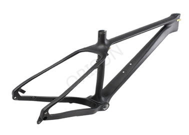 China Mountain Fat Black Carbon Bike Frame 190 X 12 Thru - Axle Dropout 1290 Grams supplier