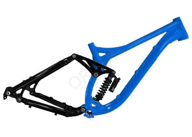 China Black 26er Downhill Mtb Frame , Aluminum Mtb Frame 240 X 76mm Shock Size supplier