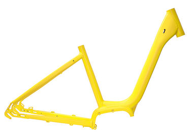 China 700c City Road Yellow Electric Bike Frame V Brake With Lithium Battery supplier