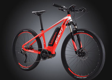 China Aluminum 27.5 Electric Mountain Bike 11.6AH Black / Red Luxury Design supplier