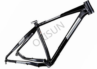 China Aluminum Alloy Fat Tire Bicycle Frame , Black Snow Bike Frame Custom Size supplier