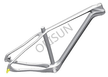 China Matte Black Hardtail Carbon Bike Frame 142 X 12 Mm Thru - Axle Dropout supplier