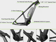 China 29er Mid Drive Electric Carbon Bike Frame Glossy Surface With Disc Brake company