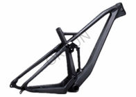 China Black Full Suspension Carbon Bike Frame 29er Lightweight Trail Riding Style factory