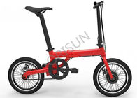 China 200 - 250w Foldable Electric Bike , 16 Inch Brushless Electric Bike Compact Structure factory