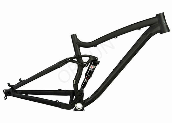 Aluminum AM Full Suspension Bike Frame 27.5 Inch Lightweight Black Color