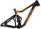 Mtb AM Mountain Bike Frame Black / Orange Color Smooth Welding 152mm Travel supplier