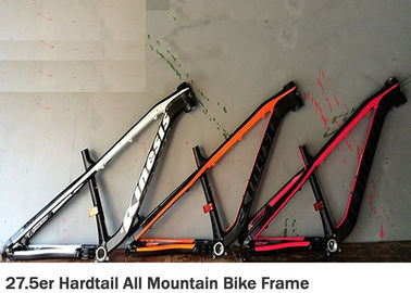 Red / Orange Hardtail Mtb Bike Frames , 27.5 Inch Aluminum Alloy Bike Frame supplier