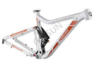 29er White Bike Frame Internal Cable Routing , Bike Frame Parts Tapered Headset supplier