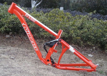 Aluminum Orange Trail Bike Frame Full Suspension Lightweight Structure supplier