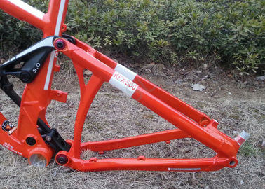 Aluminum Orange Trail Bike Frame Full Suspension Lightweight Structure supplier