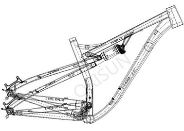 Aluminum Alloy Xc Bike Frame , Full Suspension 29er Plus Frames Lightweight supplier