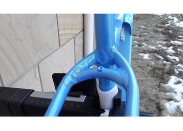 Mid Drive Electric Aluminum Bike Frame Blue Color With Hidden Battery supplier