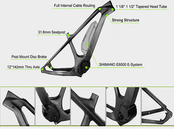 Full Carbon Downhill Bike Frame , 29 Inch Electric Custom Bike Frames supplier