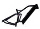 Full Suspension Aluminum Alloy Bike Frame , 140 Mm Travel Black Bicycle Frame supplier