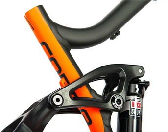 Aluminum AM Full Suspension Bike Frame 27.5 Inch Lightweight Black Color supplier