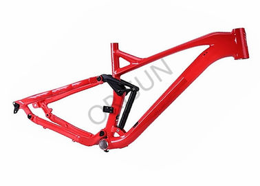 Blue / Red 29er Full Suspension Frame , Full Suspension Mountain Frame supplier