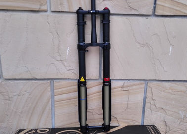 Downhill Suspension Custom Bike Forks Black Dual - Crown Inverted 8 Inch supplier