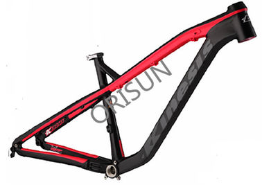 China Red / Orange Hardtail Mtb Bike Frames , 27.5 Inch Aluminum Alloy Bike Frame distributor